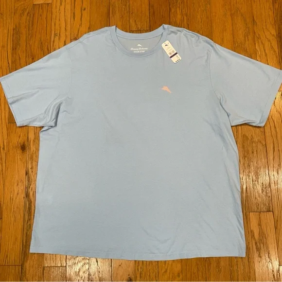 Tommy Bahama Men’s 2XLB T-Shirt Chambray Blue Misty Mornings Island Life NEW - Picture 3 of 4